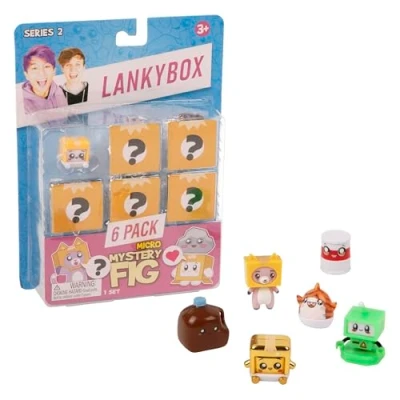 Afbeelding van LankyBox 22206 Mystery Micro 6 pack, serie 2, verzamelbare minifiguren, ultra zeldzame edities, officieel gelicentieerde merchanse stijlen kunnen variëren