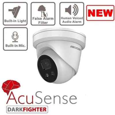 Afbeelding van Hikvision Digital Technology DS 2CD2346G2 ISU/SL IP beveiligingscamera Buiten Dome 2.8mm 4MP microfoon en speaker