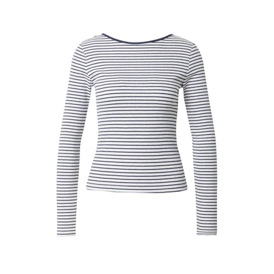 Afbeelding van VERO MODA VMCHLOE Stripe LS 2WAY Short TOP GO NOOS, Lichtgrijs gemêleerd/strepen: navy blazer, XS