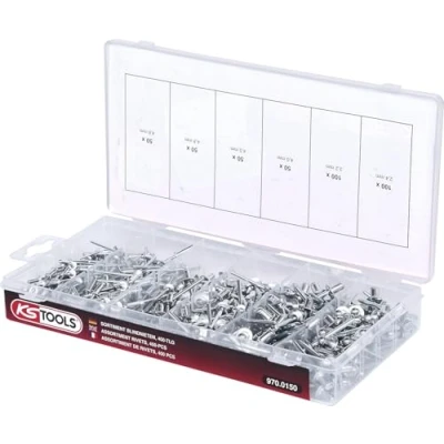 Afbeelding van KS Tools 970.0150 Assortiment blindklinknagels, 400 delig