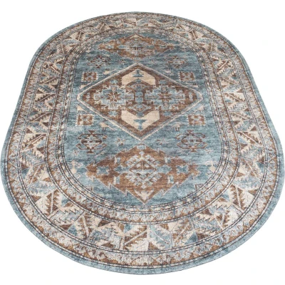 Afbeelding van Veer Carpets Vloerkleed Laria Blue 3 Ovaal 160 x 230 cm