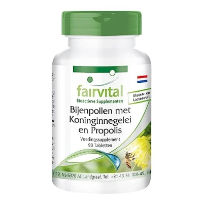 Afbeelding van Fairvital Bijenpollen met koninginnenbrij (koninginnengelei) en propolis HOOG GEDOSEERD 90 tabletten