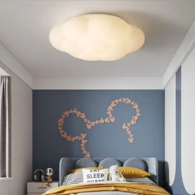 Afbeelding van DUNMW Led plafondlamp, wolk, kroonluchter, warm en romantisch, plafondlamp voor kinderkamer, slaapkamer, woonkamer, jongens of meisjeskamer, 36 W, 3 lampen, 17,8 inch