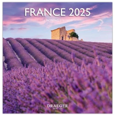 Afbeelding van Grote wandkalender, 29 x cm, 2025, september 2024 tot december Frankrijk
