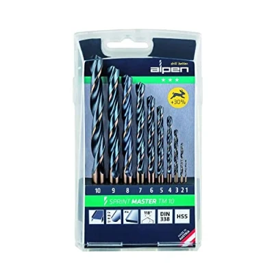 Afbeelding van Alpen 811092100 Sprint Master TM10 spiraalboorset 1 10 mm, stuks