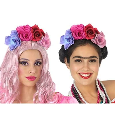 Afbeelding van Halloween/horror verkleed diadeem/tiara met grote bloemen kunststof dames/meisjes Verkleedhoofddeksels