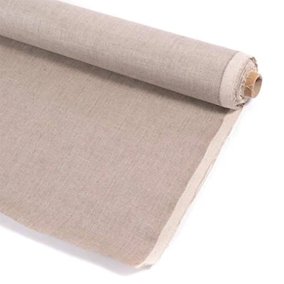 Afbeelding van Linnen CANVAS OP ROL 400 gsm 100% linnen, 1,7x10 m klaar om te schilderen doekrol, met transparante primer