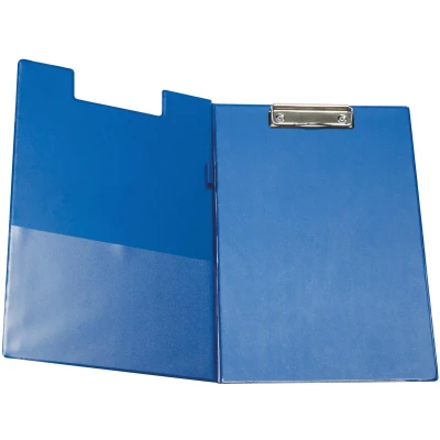 Afbeelding van Q connect Klemplaat, Pvc, Ft A4, Dubbel, Blauw Klemmap