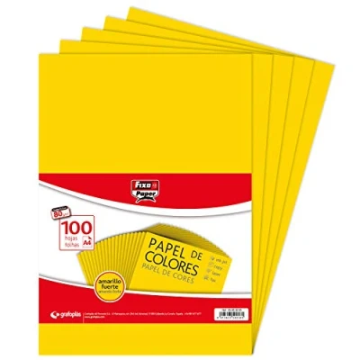 Afbeelding van Fixo Paper 65009263 verpakking met 100 vellen, intensief geel, A4, 80 g
