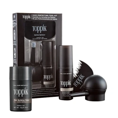 Afbeelding van Toppik Starterkit incl. haarverdichter, 12 g, strooihaar, haarvezels, zwart
