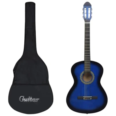 Afbeelding van vidaXL Gitaar klassiek beginner met tas 4/4 39&quot; blauw