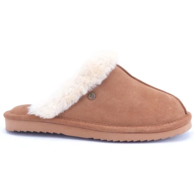 Afbeelding van Warmbat Australia Pantoffels Lismore LSM321025 Pantoffels, Dames, Maat: 37, Brown Veloursleer