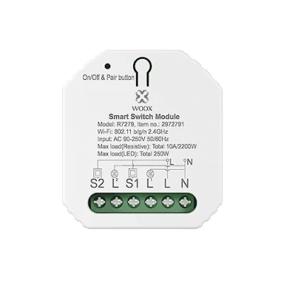 Afbeelding van R7279 slimme switch met 2 stroom kanalen zodat u uw installatie zelf kunt voorzien van