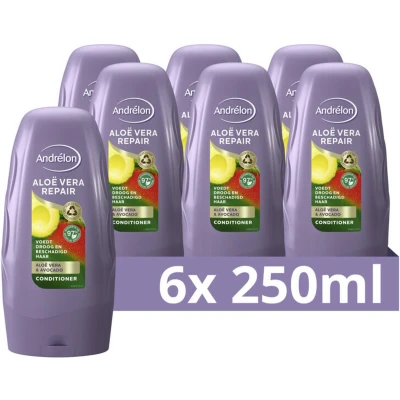 Afbeelding van 6x Andrelon Conditioner Aloe Vera Repair 250 ml