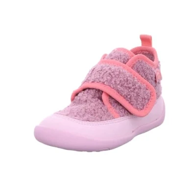 Afbeelding van Affenzahn Pantoffels van veganistisch fleece, met klittenbandsluiting, antislip, flexibel, licht, voor kleuterschool en kinderdagverblijf, maat 21 32, Otter Roze, 30 EU