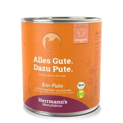 Afbeelding van Herrmann&#039;s Bio Adult hond Kalkoen met pastinaak 800 gr. per 6 stuks