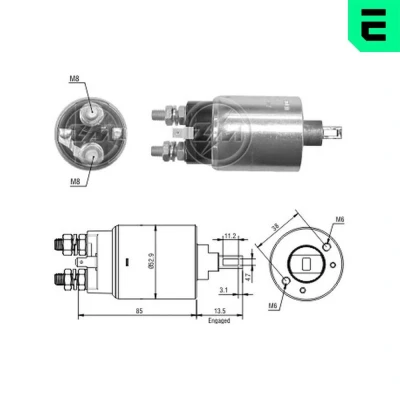 Afbeelding van Magneetschakelaar, startmotor ERA ZM2981