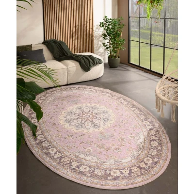 Afbeelding van Buitenkleed Ovaal Vintage Valenca Nova Paars/roze 160x230 Cm