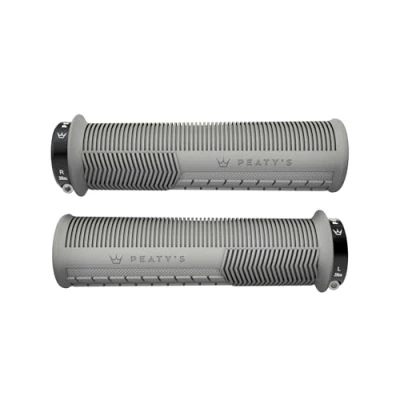 Afbeelding van Peaty&#039;s Monarch Grips Grijs/Paddestoel/Dik Trail Comfort, Duurzaam, Ergonomische Vingerstangen, Ondersteuning Duimpad, de hele dag rijden, Alle weersomstandigheden &amp; Terrein, MTB Enduro Downhill