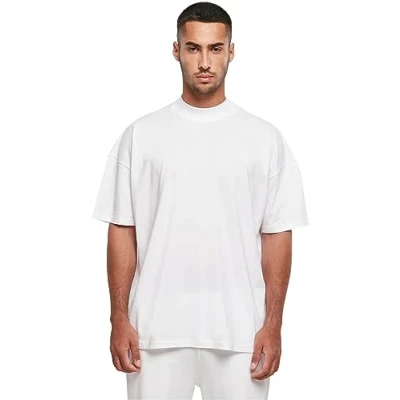 Afbeelding van Build Your Brand Heren T Shirt Oversized Mock Neck Tee White S, wit, S