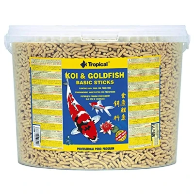 Afbeelding van KOI&amp;GOLDFISH BASIC STICKS 11L / 900g is een compleet, drijvend voer voor koi, goudvissen en alle andere sierkarperachtigen gehouden in tuinvijvers