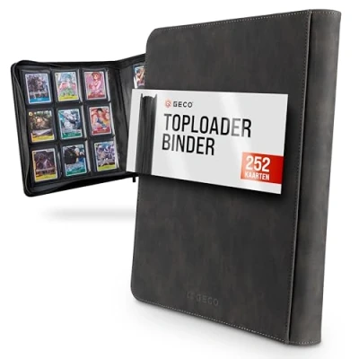 Afbeelding van Toploader Binder 9 Pocket Premium album met 252 vakken voor standaard 3&#039;&#039;x4&#039;&#039; Trading kaart card map Zwart