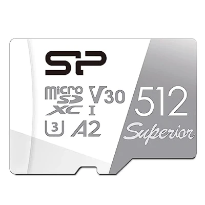 Afbeelding van Silicon Power 512GB Superior Micro SDXC UHS I (U3), V30 4K A2 with Adapter, Compatible Steam Deck