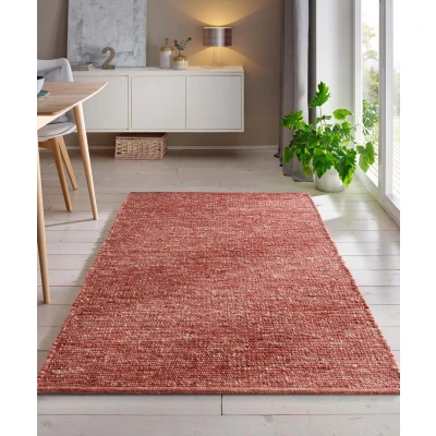 Afbeelding van Wollen Vloerkleed Bokn Rood 250x290 Cm