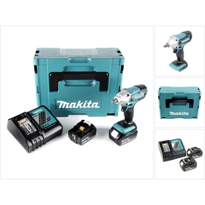 Afbeelding van Makita DTW 190 RTJ accu slagmoersleutel 18V Nm + 2x oplaadbare batterijen 5.0Ah snellader in Makpac 2