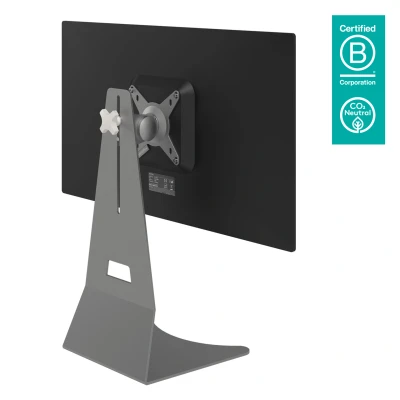 Afbeelding van Dataflex Addit Monitorstandaard 502 Zilver, In Hoogte Verstelbare Monitor Verhoger, Roteerbare Standaard, Voor 1 Beeldscherm Tot 15 kg, Compatibel met VESA MIS D 75x75/100x100mm