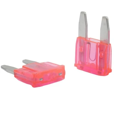 Afbeelding van 5 stuks SeKi Mini platte steekzekeringen 4A roze; autozekering 32V/DC zekering boot aanhanger vrachtwagen caravan