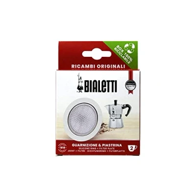 Afbeelding van Bialetti aluminium Filterplaatje + 1 Siliconen Ring voor 2 kops percolators