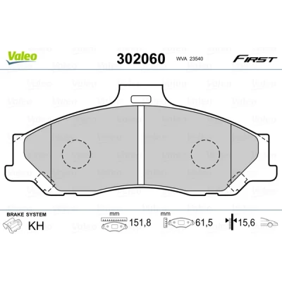 Afbeelding van Valeo Remblokset 302060