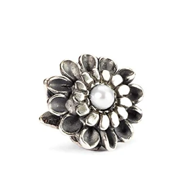 Afbeelding van Trollbeads TAGBE 00037 Kraal Novemberchrysant zilver