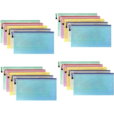Afbeelding van 20 stuks A6 documententas waterdicht mesh rits zakken ritssluiting dossierzakken