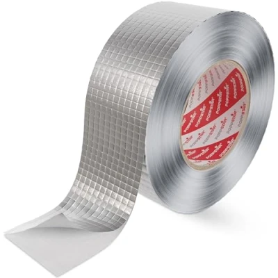 Afbeelding van Poppstar Aluminium Tape Versterkt met Glasvezel voor Leidingen &amp; Isolatie (50m x 48mm) Hittebestendig Vochtbescherming Zelfklevend
