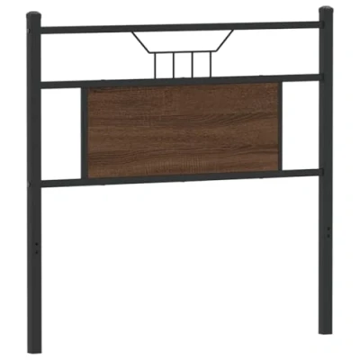 Afbeelding van vidaXL hoofdbord 75 cm bewerkt hout en staal bruin eikenkleurig, bedhoofdbord, hoofdeinde bed, achterwand voor bed
