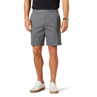Afbeelding van Amazon Essentials Klassieke pasvorm heren 23 cm stretch chino shorts (verkrijgbaar in groot en lang), houtskool, 42W