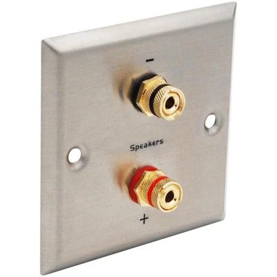 Afbeelding van Dynavox Single Loudspeaker Wallplate Silver