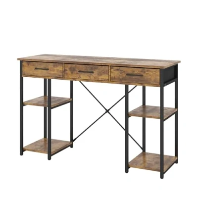 Afbeelding van Vicco Bureau &quot;Chino&quot;, Eiken rustiek, 120 x 78 cm met 3 laden