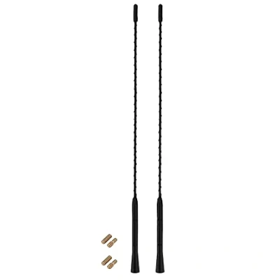 Afbeelding van WANGCL 2 Stks Universele Auto Antenne, Zweep Audio of Video Antenne Vervanging FM/AM/DAB Luchtfoto Mast Dak voor Hatchback SUV Truck Van 16 inch