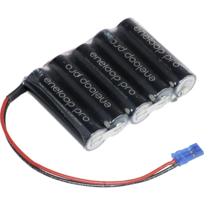 Afbeelding van Panasonic eneloop Pro Reihe F1x5 Graupner Accupack Aantal cellen: 5 Batterijgrootte: AA (penlite) Kabel, Stekker NiMH 6 V 2450 mAh