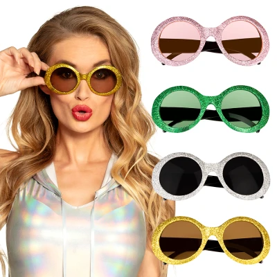 Afbeelding van Boland Partybril Jackie Glitter assorti Volwassenen 50&#039;s Rock &amp; Roll, and Glamour Roll