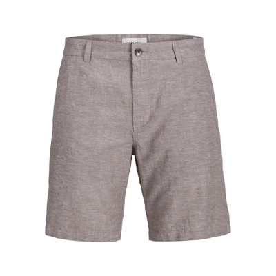 Afbeelding van JACK &amp; JONES PANTS STUDIO linnen regular chino short JPSTACE taupe