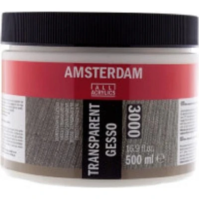 Afbeelding van Amsterdam Transparant Gesso 3000 Pot 500 ml