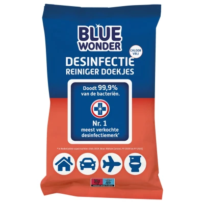 Afbeelding van Blue Wonder desinfectiedoekjes 20 stuks