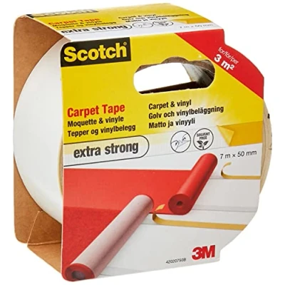 Afbeelding van Scotch 42020750 tapijttape, 50 mm x 7 m, wit
