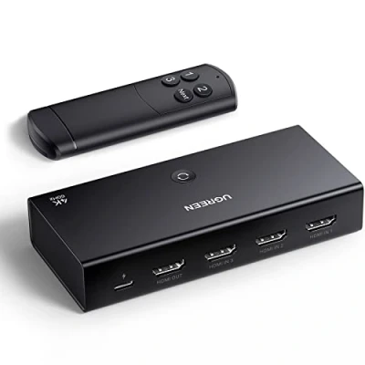 Afbeelding van UGREEN HDMI 2.0 Switch 4K@60Hz Splitter 3 in 1 out Schakelaar met afstandsbediening Compatibel PS5/4, Xbox, Apple TV, Blu ray, Monitor