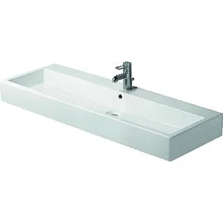 Afbeelding van Duravit Vero wastafel 120x47cm 2 kraangaten met overloop wit Tijdloze uitstraling