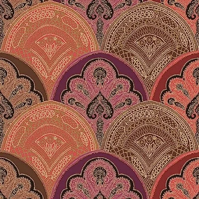 Afbeelding van 20 servetten patroon Indiase vakken als tafeldecoratie. Papieren met motief. Ook voor decoupage en servettentechniek 33x33cm